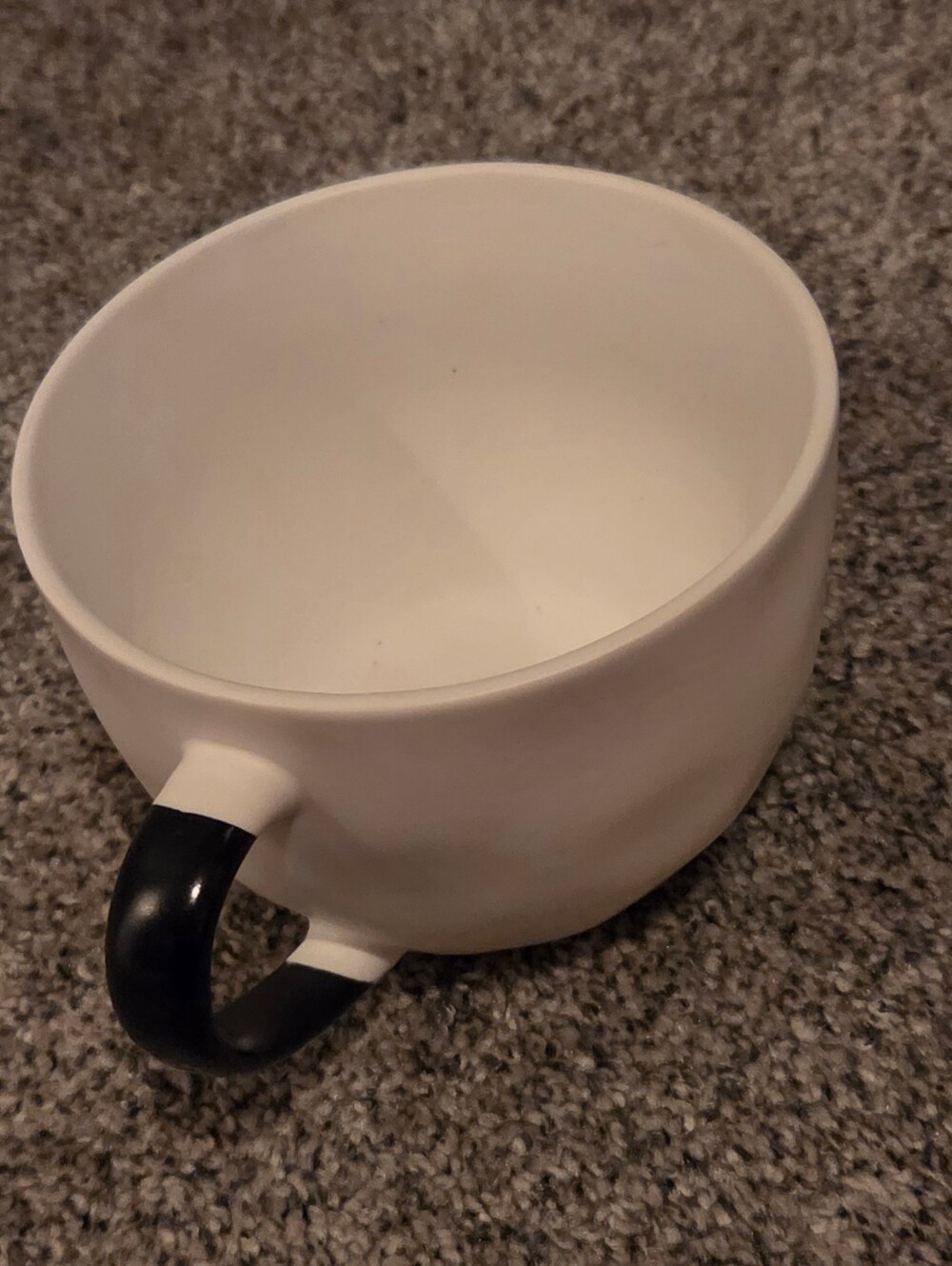 White Ceramic Halloween Mug with Black Scary Face - Picture 3 of 3